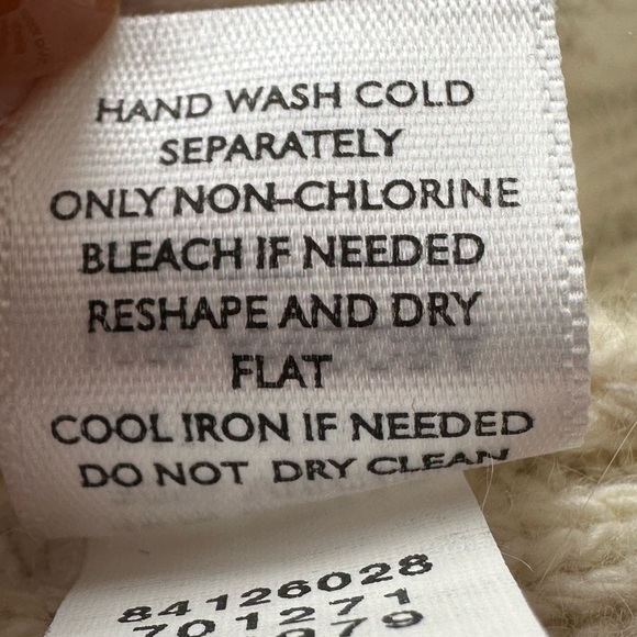 J. JILL Botanical Print Chunky Sweater Turtleneck Cotton Angora Blend Size Large - Picture 12 of 13